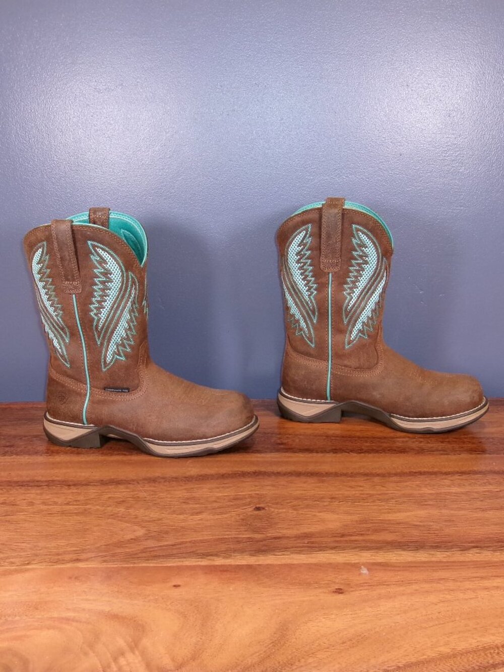 Wmns ARIAT Anthem VentTEK Round Toe Composite Toe Western Work Boot 8.5 B
